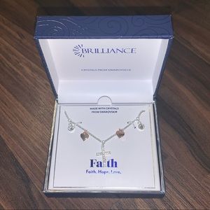 BNIB Brilliance Faith, Hope &Love necklace